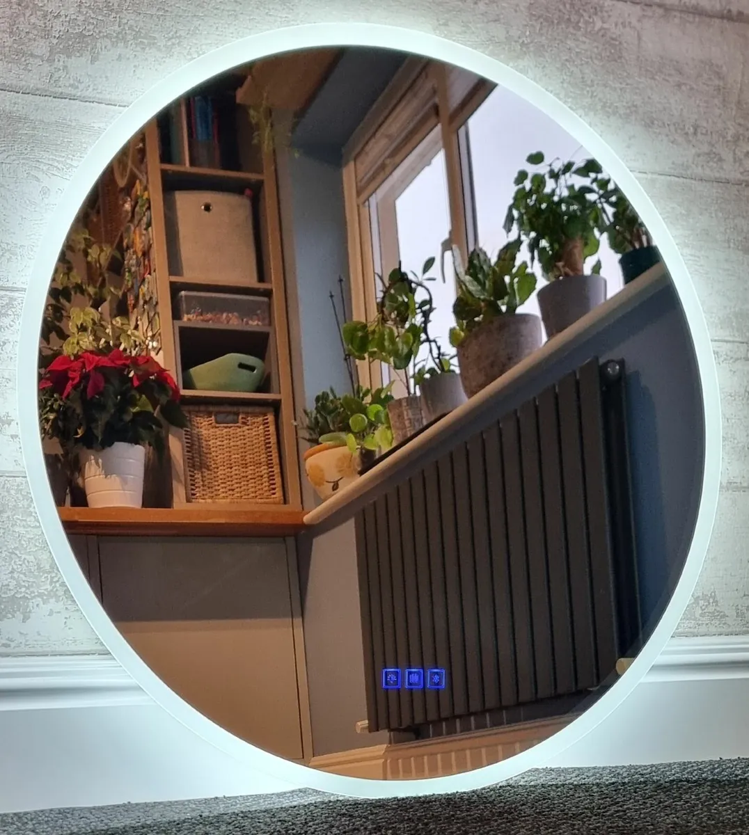 LED Bathroom Mirror Round Speakers Fog Free - Image 3