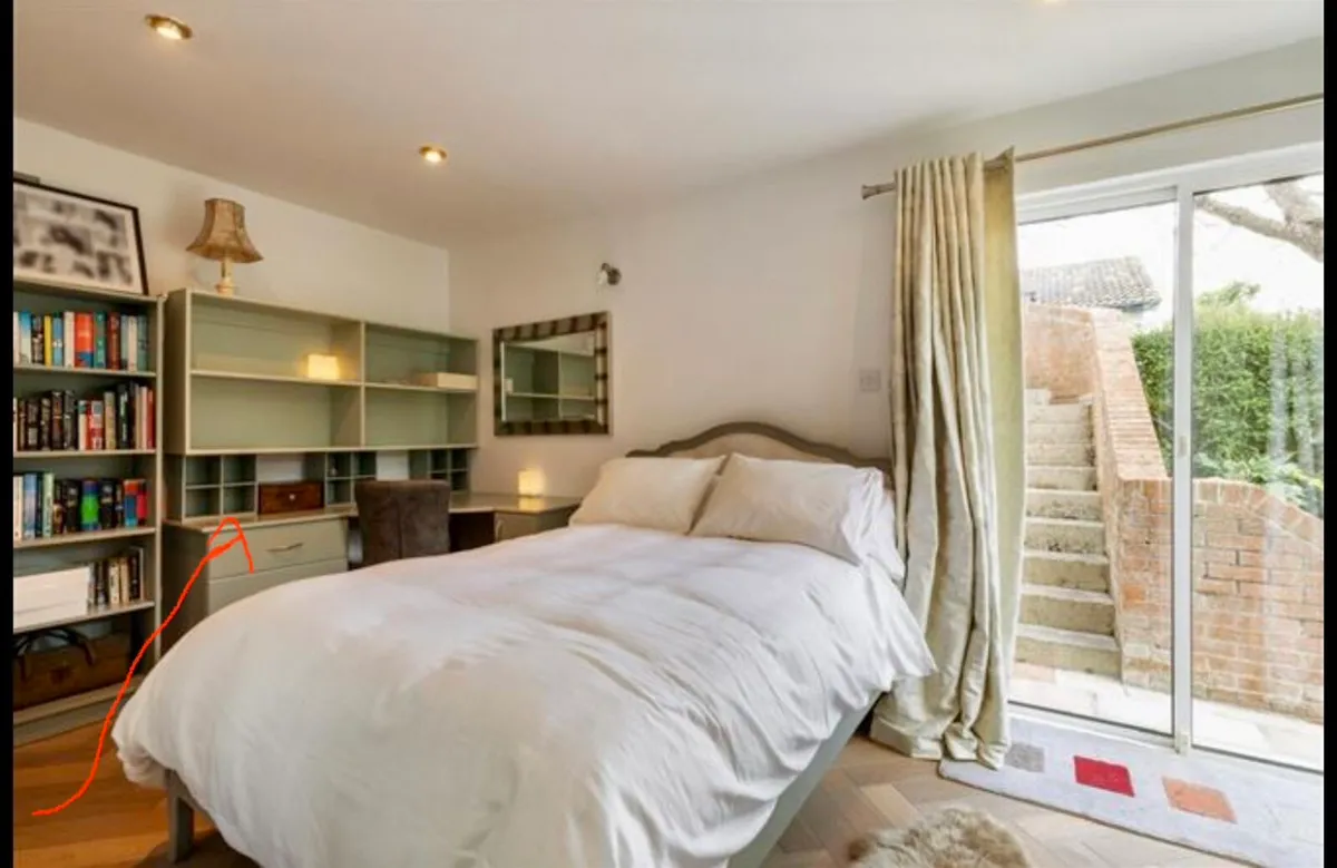 Desk and shelves - Image 1