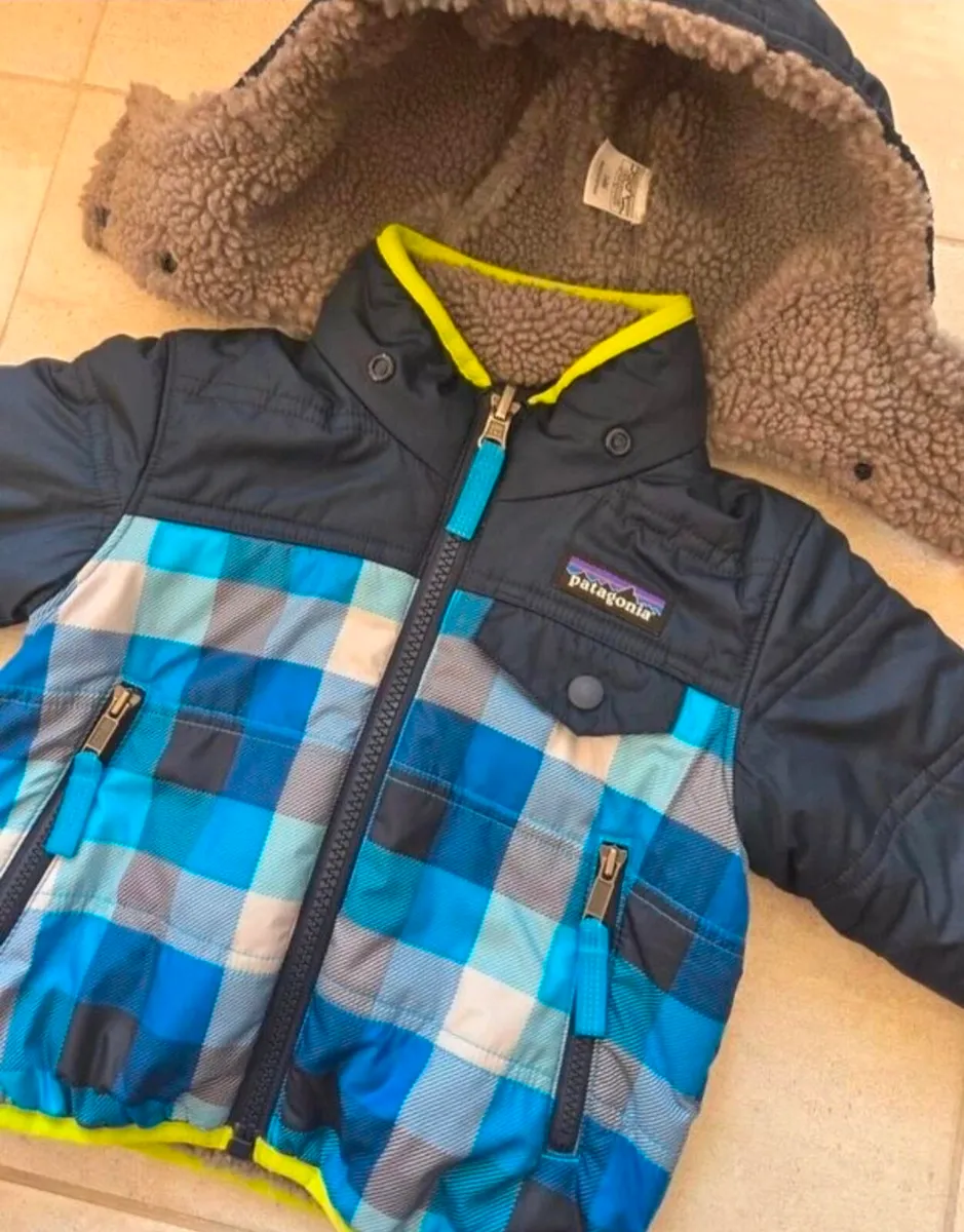3-6m, Reversible Baby Patagonia Fleece Jacket - Image 1