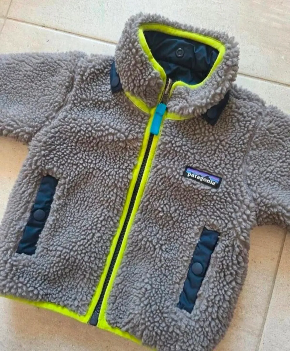 3-6m, Reversible Baby Patagonia Fleece Jacket - Image 3