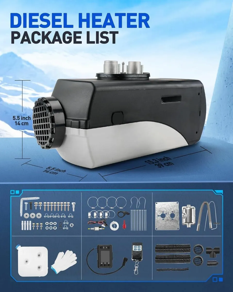 Diesel Heater 5kw, LCD, Remote Control - Image 3