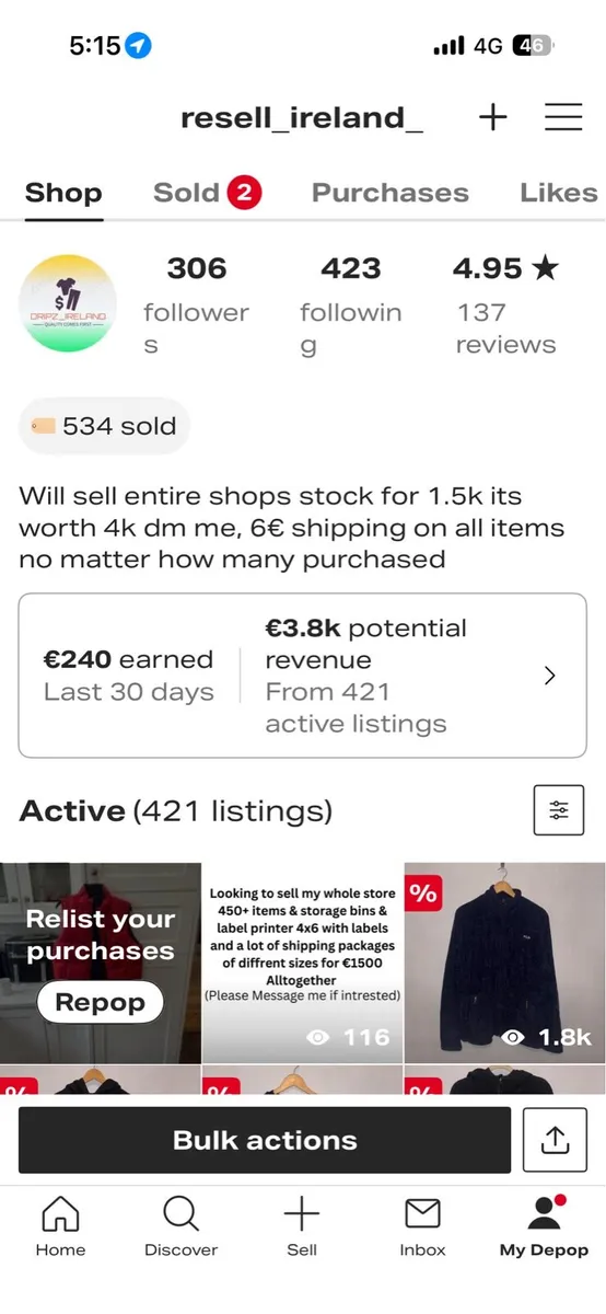 (450+ BRANDED CLOTHES)(CLOSING MY HUGE DEPOP STORE - Image 2