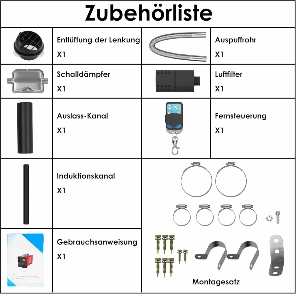 12 V 8 kW Diesel Heater, Remote, LCD - Image 3