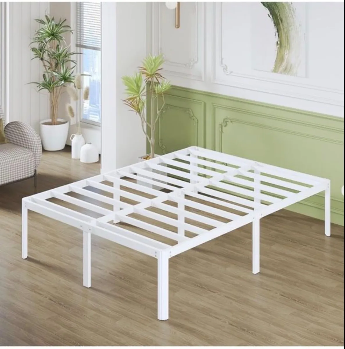 King Size Bed Frame with Rounded Corner Legs - Image 3