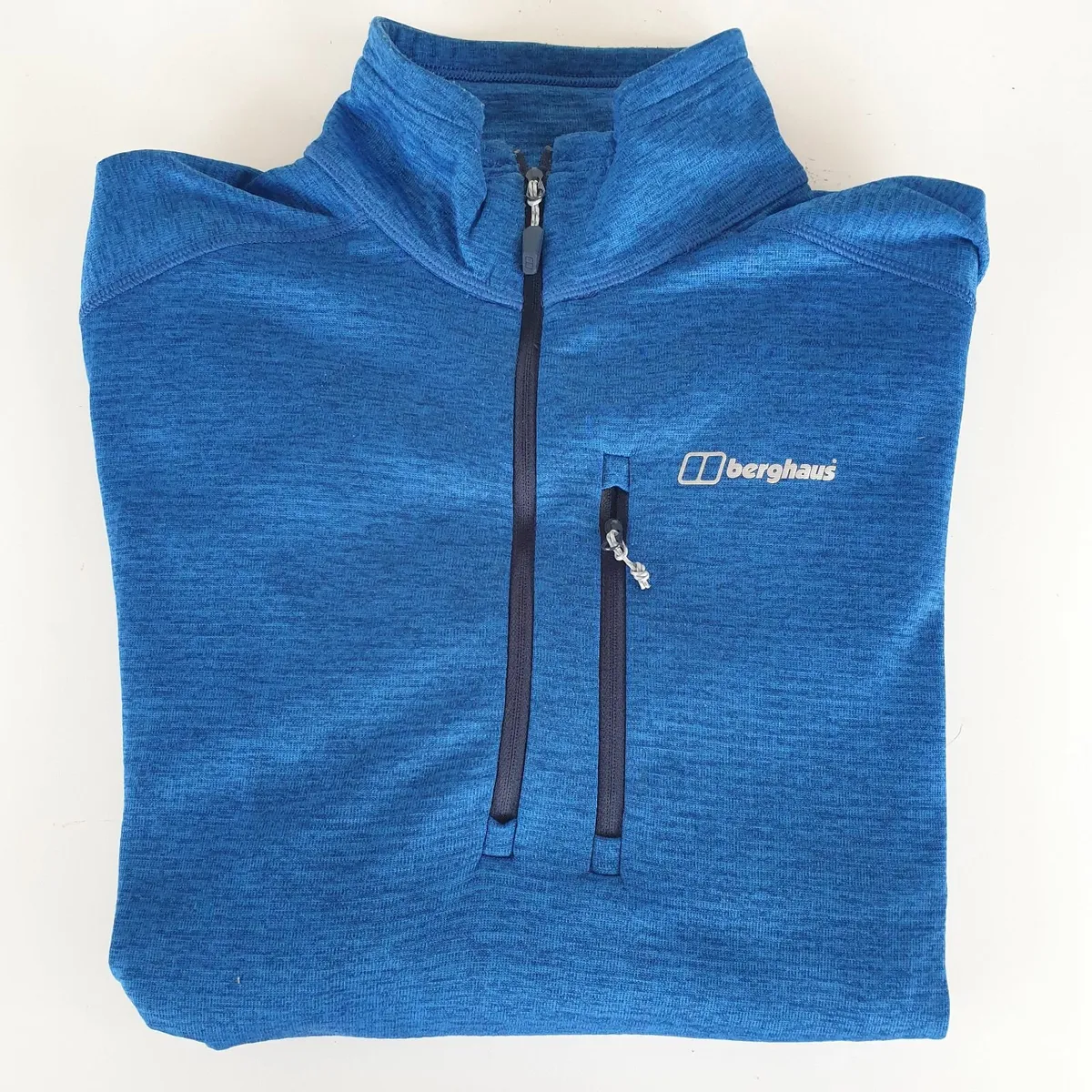 Berghaus blue mens 1/4 zip midlayer top size L - Image 1