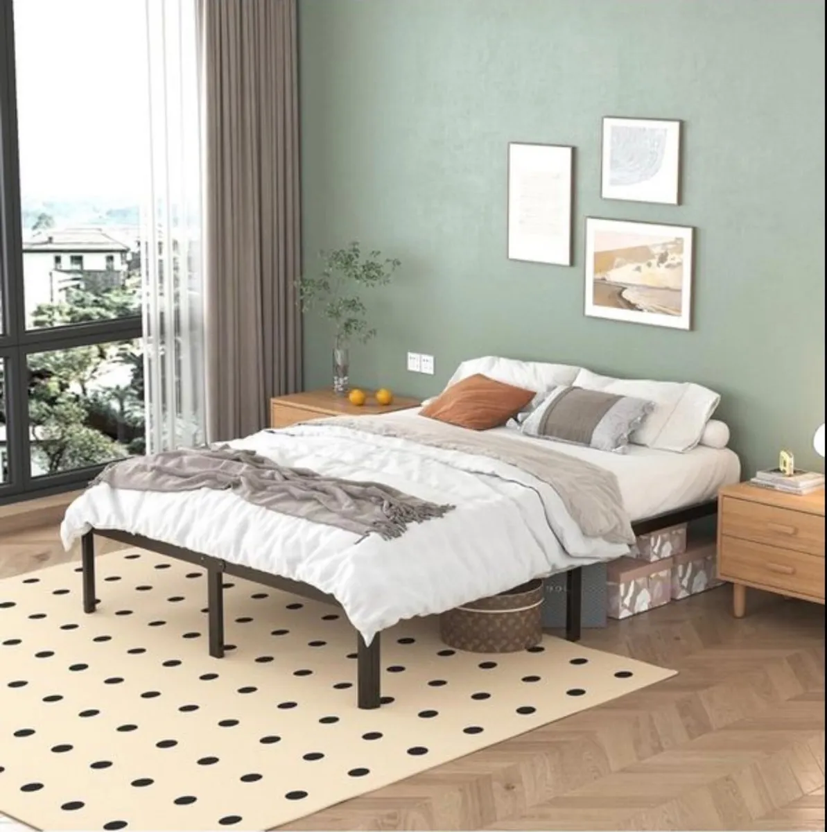 King Size Bed Frame 5ft, Heavy Duty Metal - Image 3