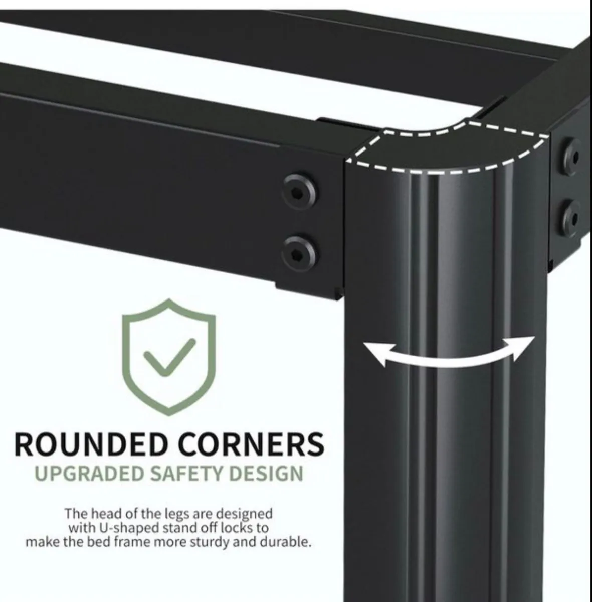 King Size Bed Frame 5ft, Heavy Duty Metal - Image 4