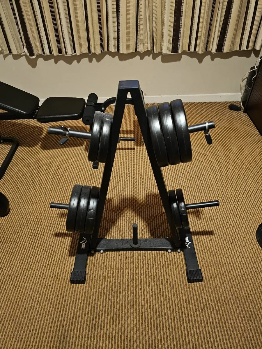 Bench with weights and a stand - Image 3