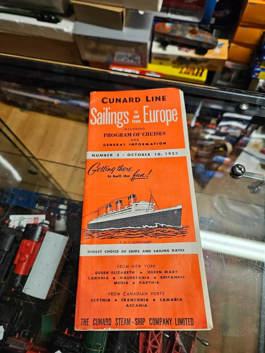 Vintage Cunard Lines Sailings two and from Europe - Image 2
