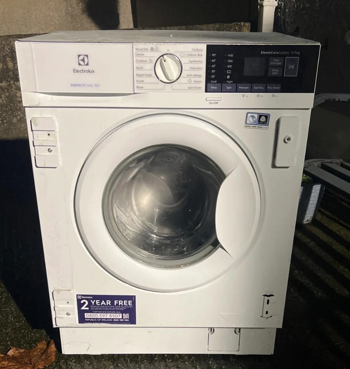 FREE INTEGRATED WASHING MACHINE