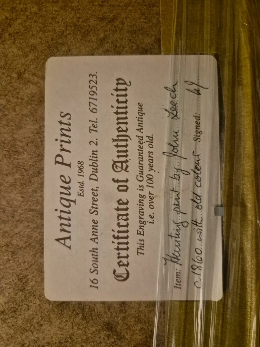 John Leech Antique Print - Framed With Cert - Image 3