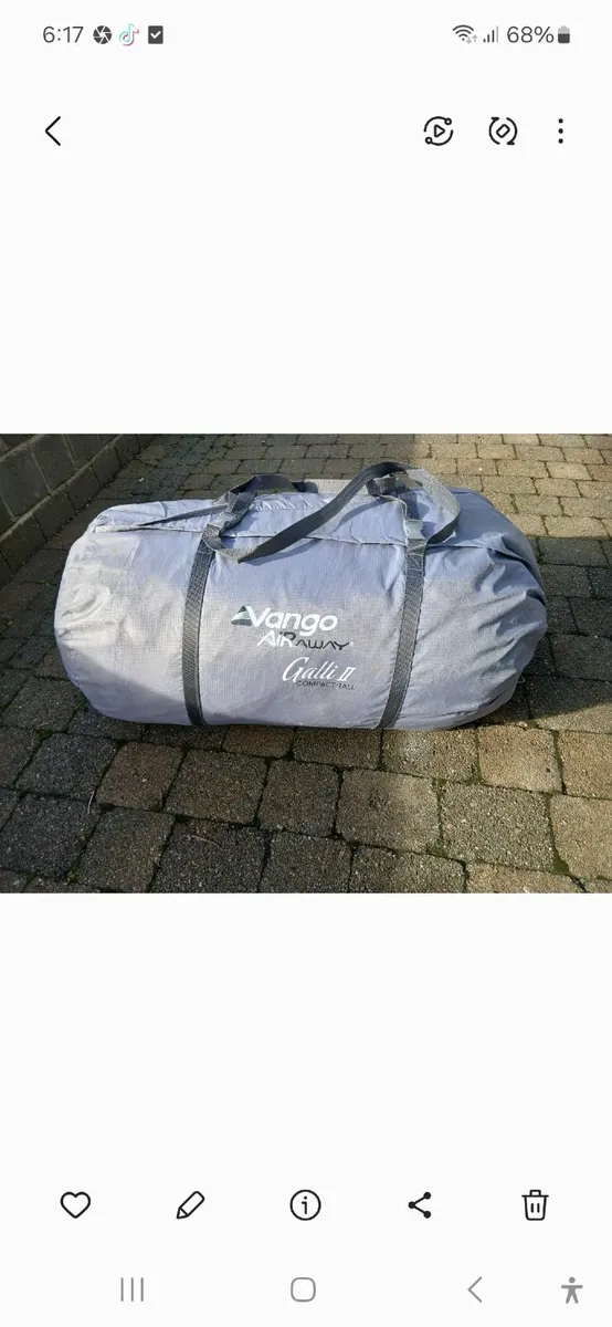 vango galli 2 flatable awning, compact drive away - Image 4