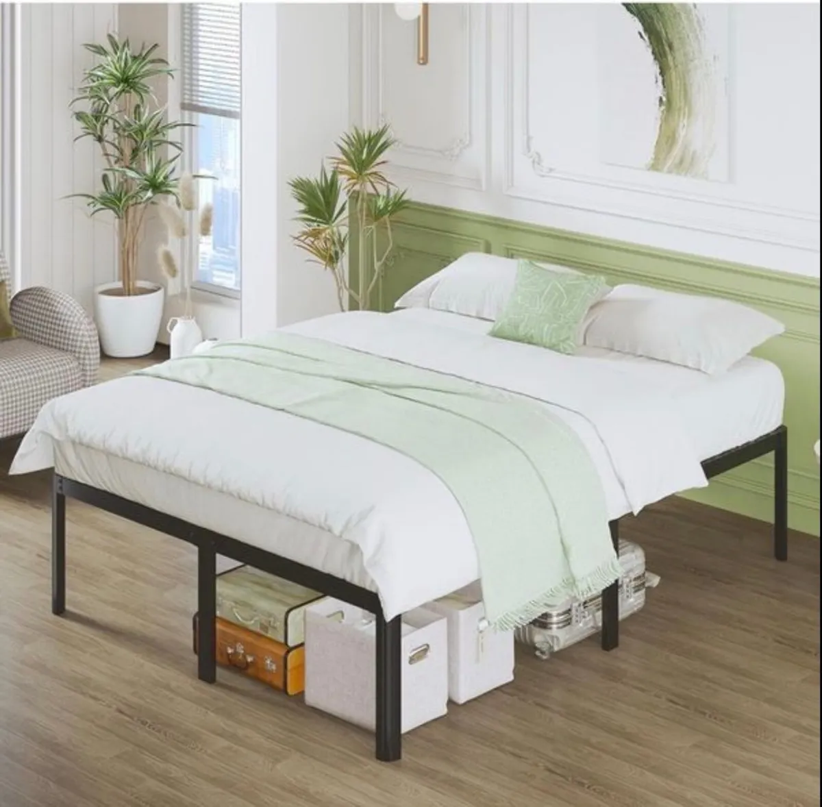 High King Size Bed Frame 5ft With Rounded Corner L - Image 3