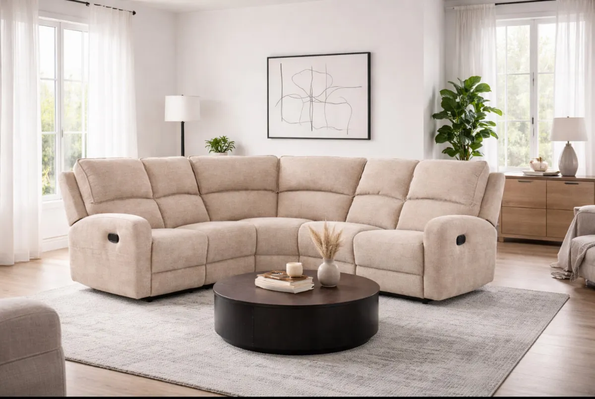 SALE New Paris Beige Corner Sofa - Image 1