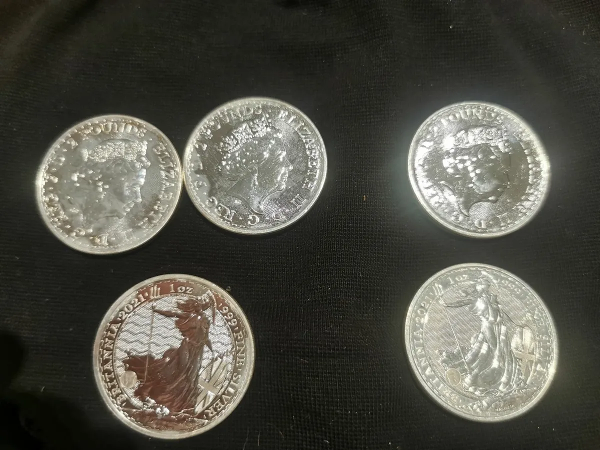 5 x 1oz britannia silver coins