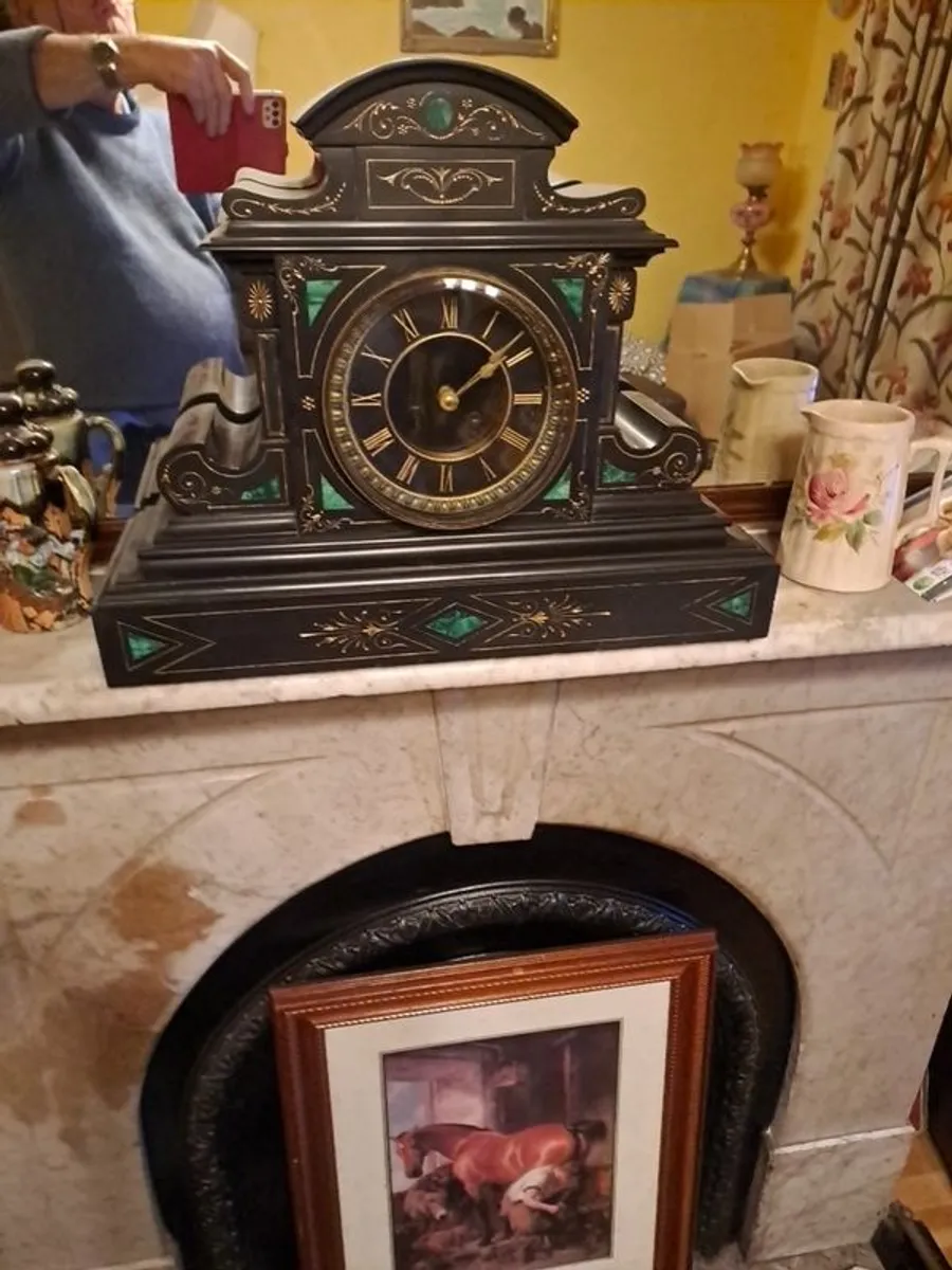 Victorian Marble Mantle Clock - Image 3