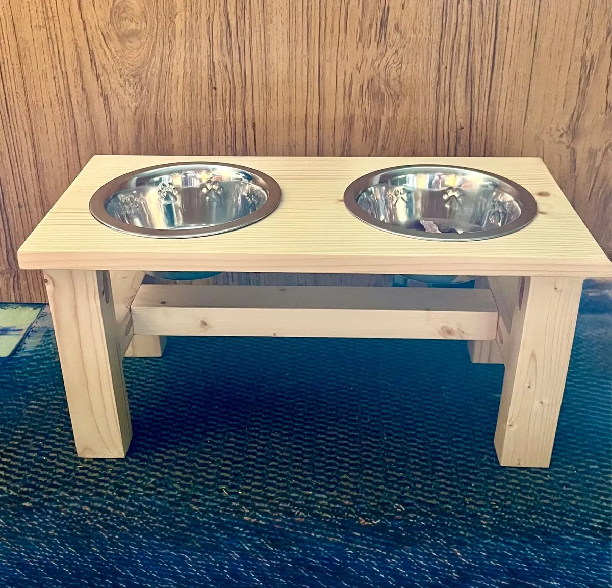 Handmade Personalised Dog Bowl Stand - Image 2