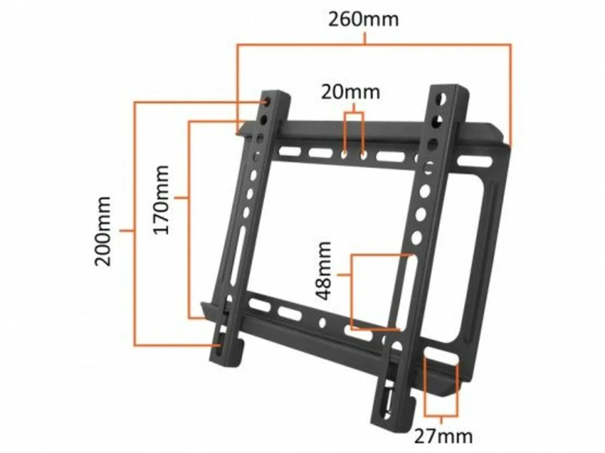 TV Wall Mount Flat Fixed 14" - 42" - Image 2