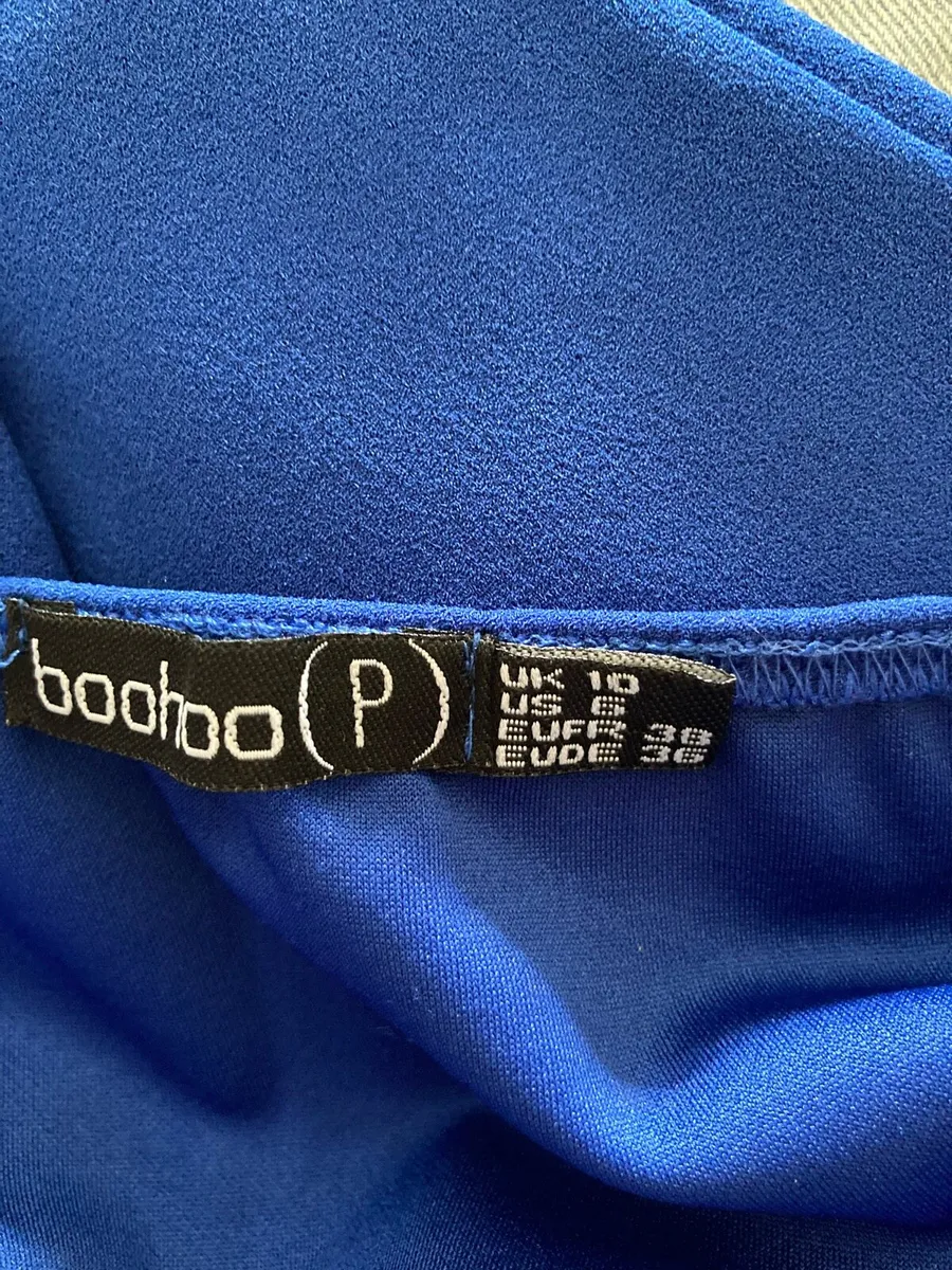 Deep Royal Blue Strapless Mini Dress - Image 4