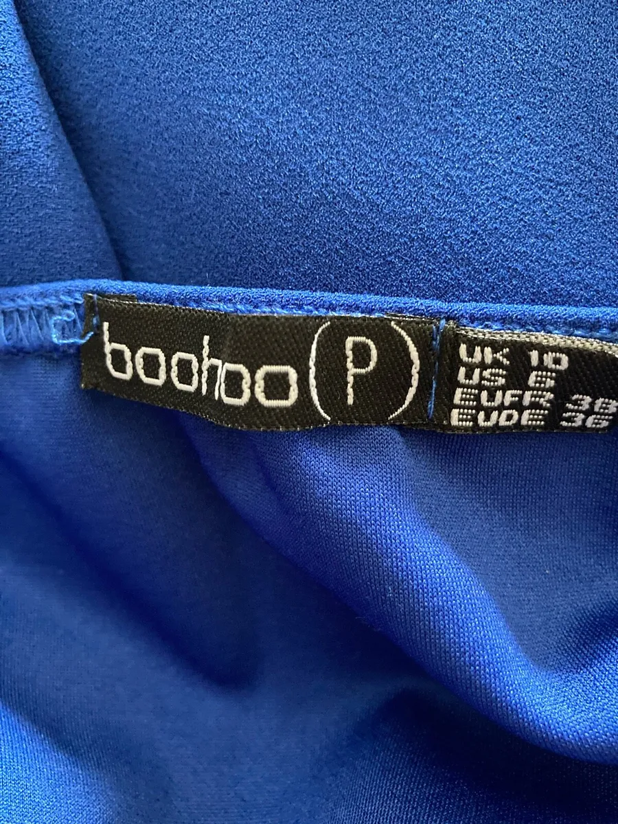 Deep Royal Blue Strapless Mini Dress - Image 3