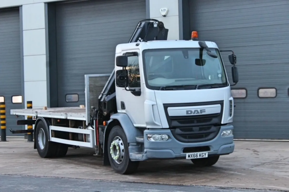 2017 DAF LF220 4X2 18TON WITH FOLD AWAY CRANE - Image 1