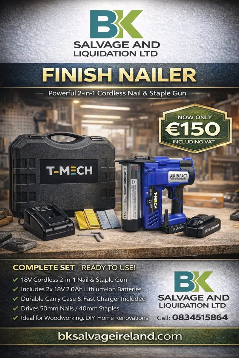18V Finish Nailer – Complete Kit - Image 1