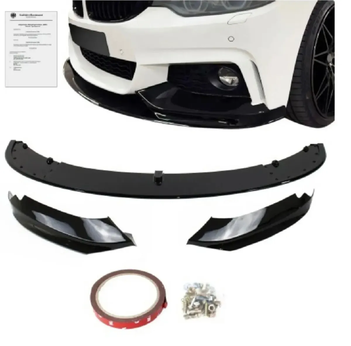 Front lips 3 4 & 5 series gloss black