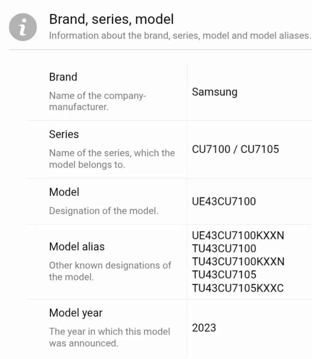 TV Samsung ue43cu7100k - Image 1