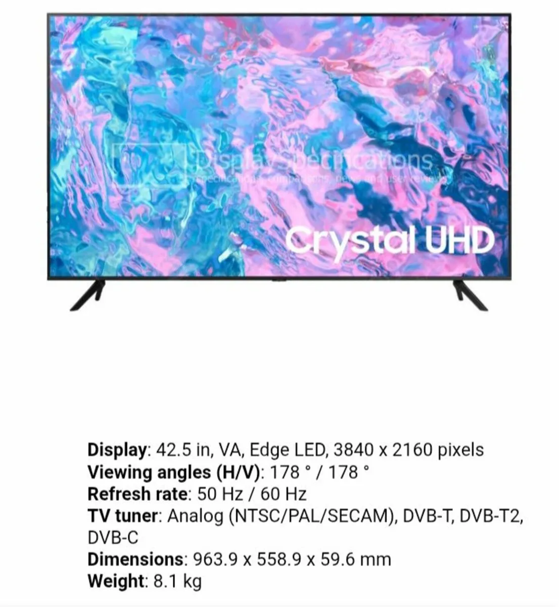 TV Samsung ue43cu7100k - Image 2