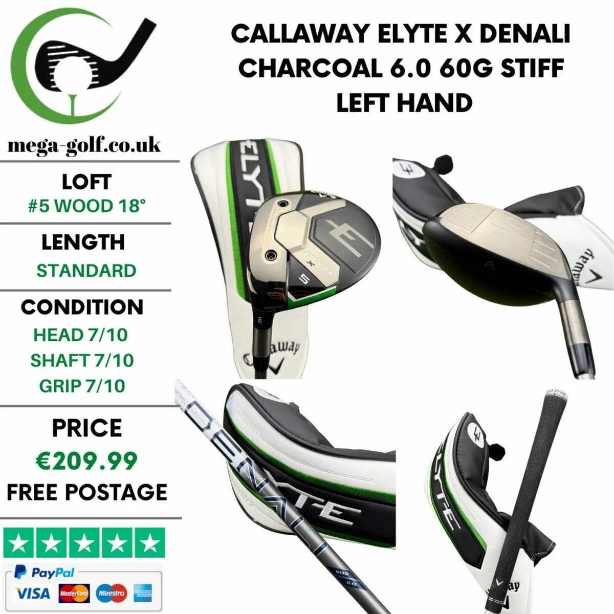 Callaway Elyte X #5 Wood 18° / Stiff / Left Hand - Image 1