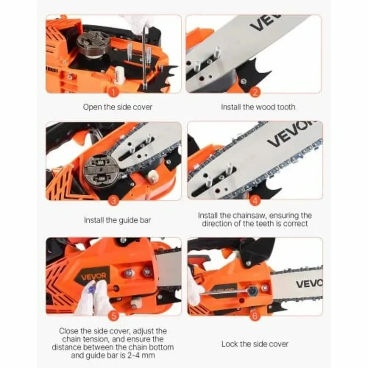 25 cc Gas Chainsaw, 12 inch Gas Powered Chainsaw, - Image 3