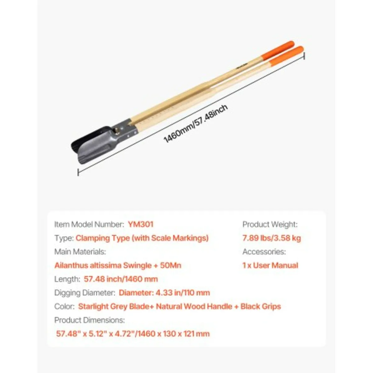 Post Hole Digger, Heavy Duty Post Hole Digger with - Image 4