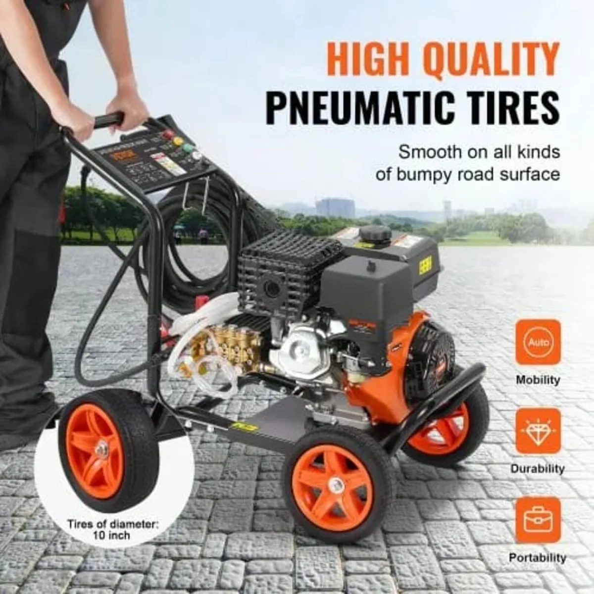 Gas Pressure Washer, 4400 PSI 15L/min, 4 GPM Gas P - Image 4