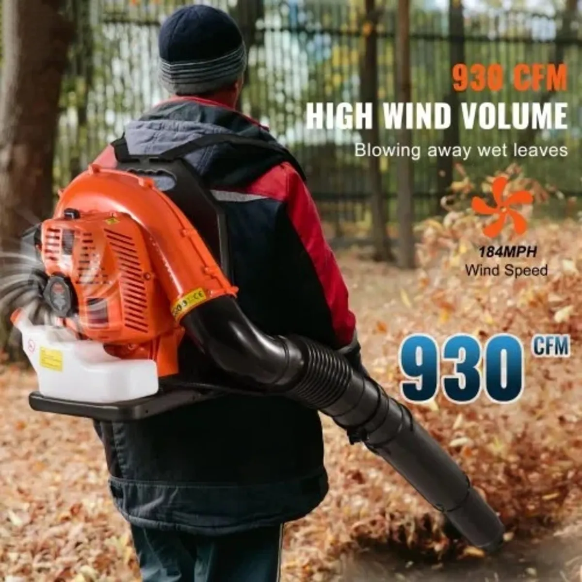 Backpack Leaf Blower, 79CC 2-Cycle Gas Leaf Blower - Image 3