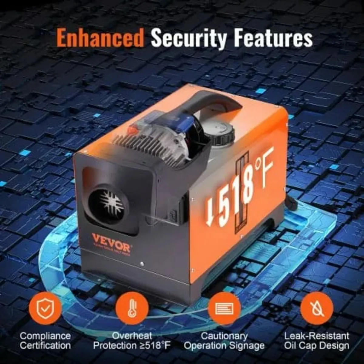 Diesel Air Heater All-in-one 12V 8KW Bluetooth App - Image 4