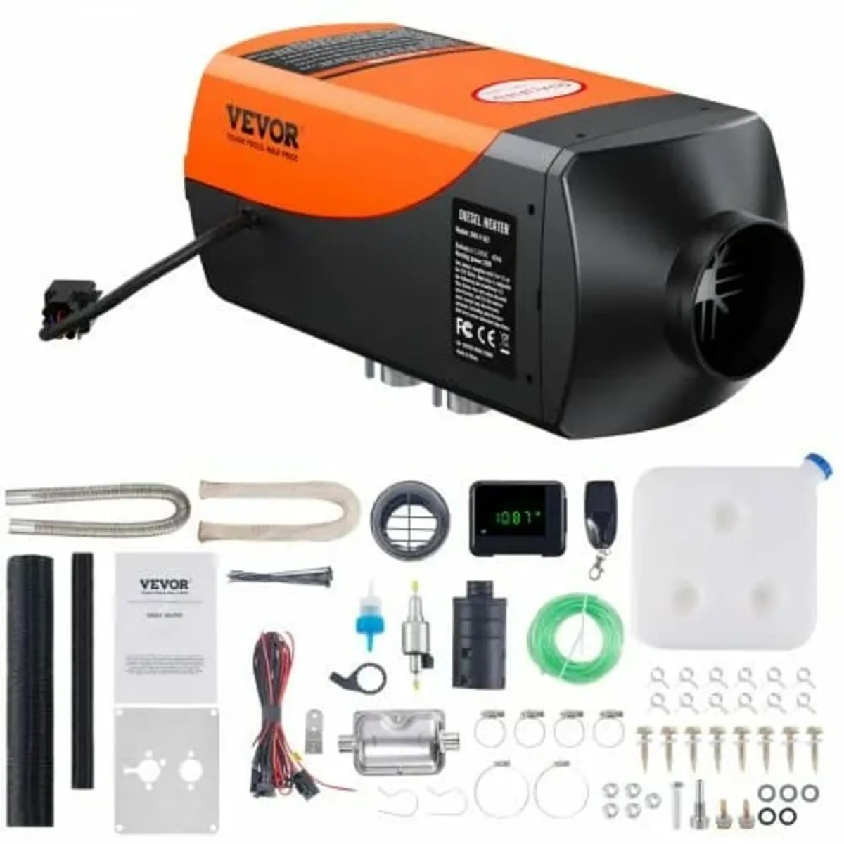 Diesel Air Heater, 12&24V 2KW Diesel Heater with R - Image 1