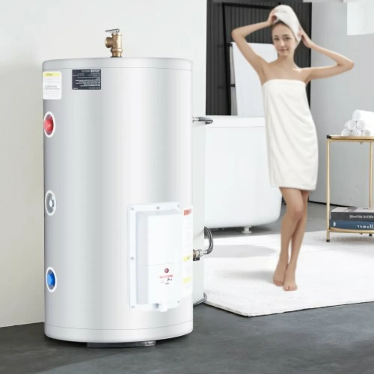 Electric Water Heater, 18 Gallon Tank Instant Hot - Image 4