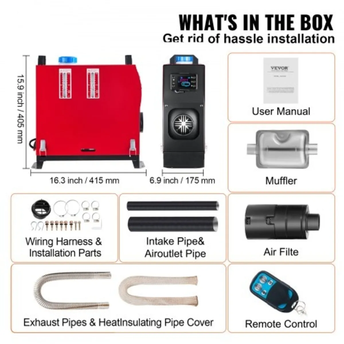 12V 5KW Diesel Heater, All-in-One Air Diesel Heate - Image 4