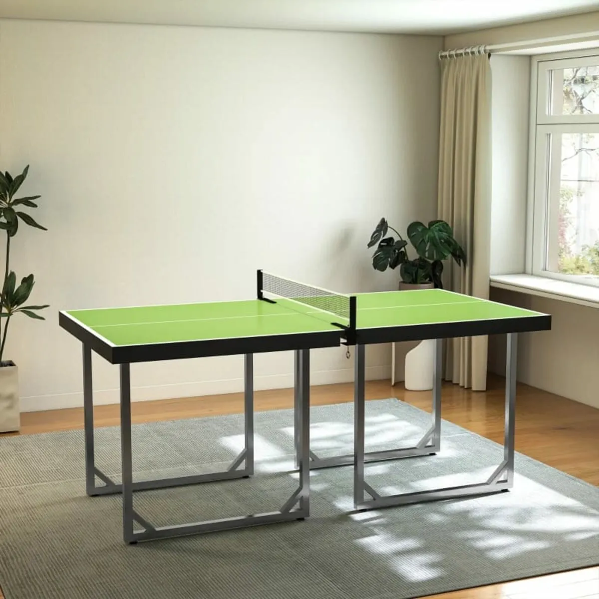 6ft 182cm Folding Ping Pong Table with Net, Mini T - Image 2