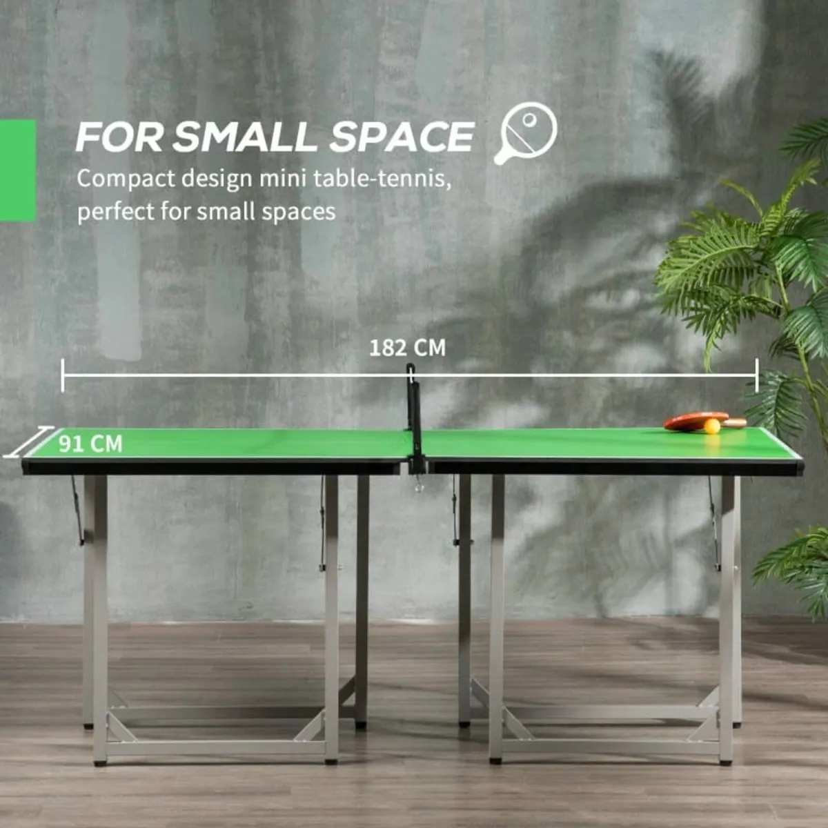6ft 182cm Folding Ping Pong Table with Net, Mini T - Image 4