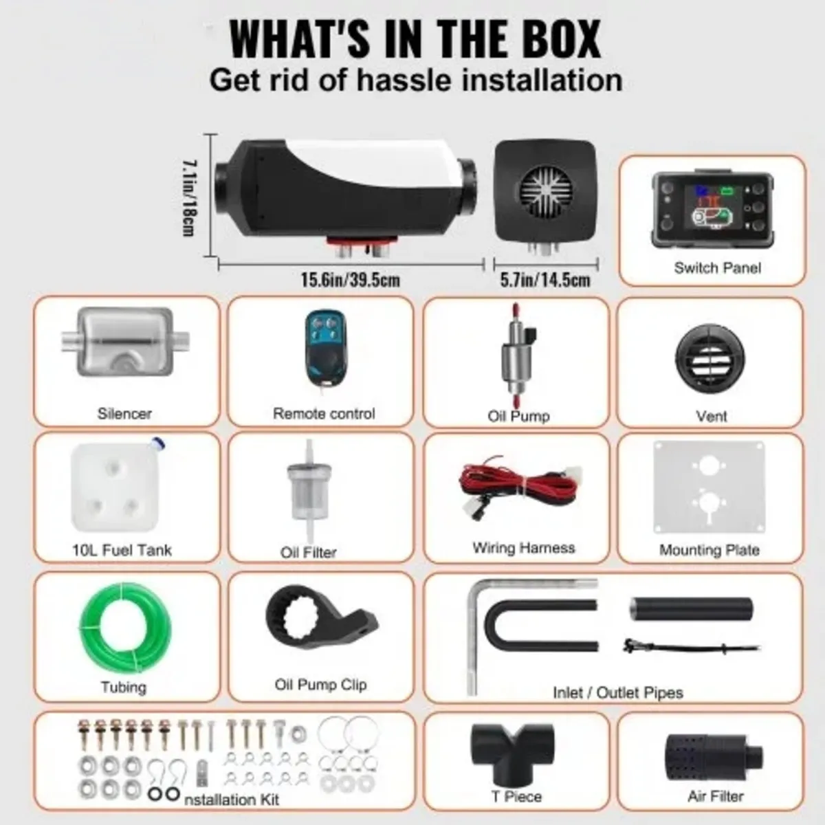 12V Diesel Parking Heater, 8KW Diesel Air Heater, - Image 4