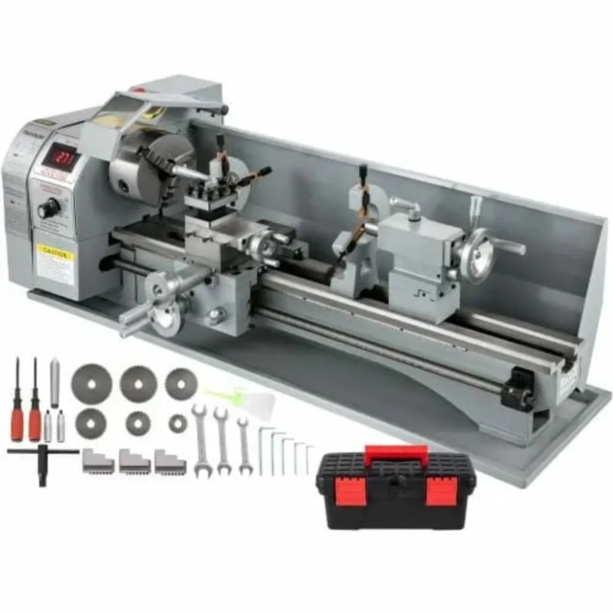 1100W Mini Metal Lathe 220MMx750MM Variable-Speed - Image 1