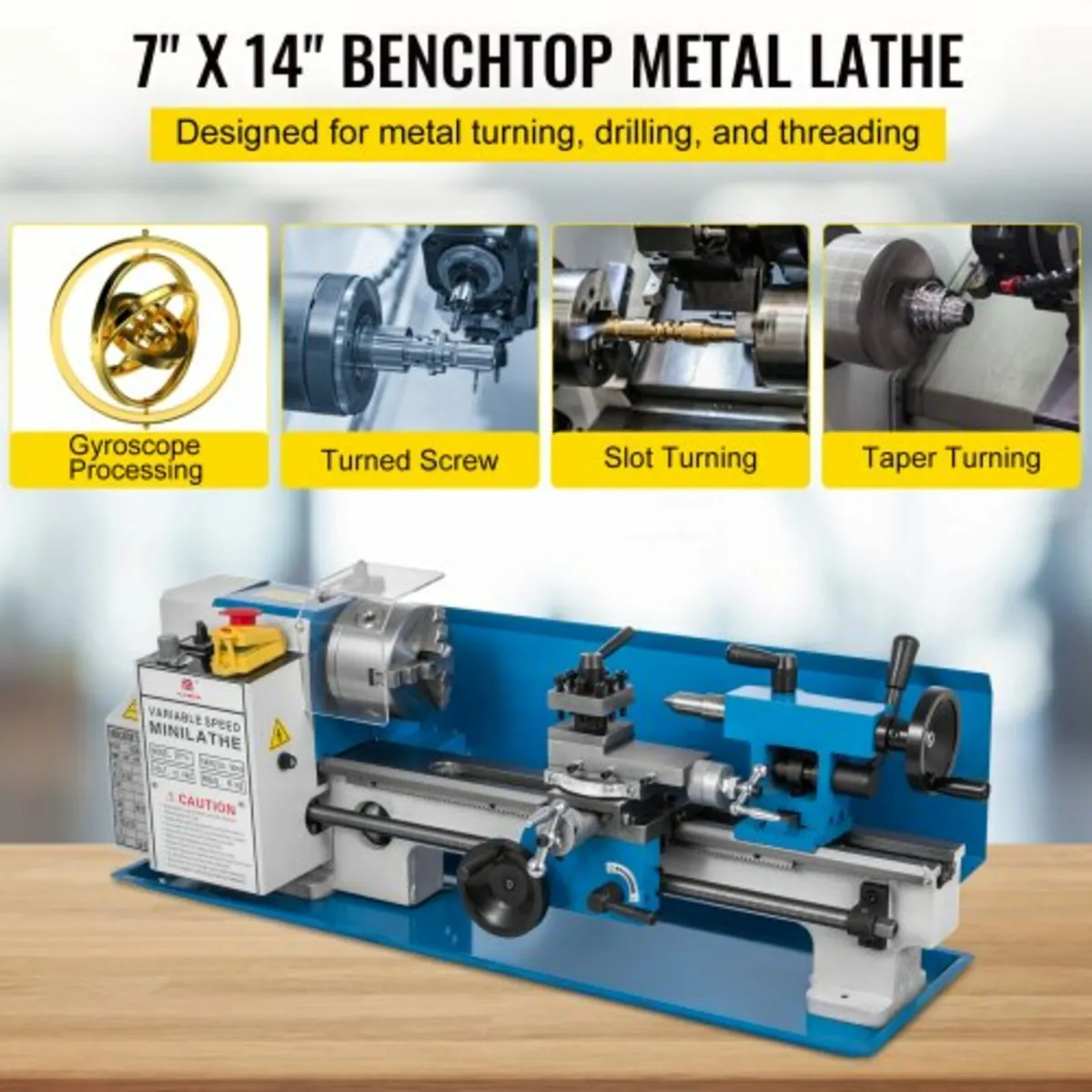 Metal Lathe 550W Variable Speed Metal Lathe 50 to - Image 4