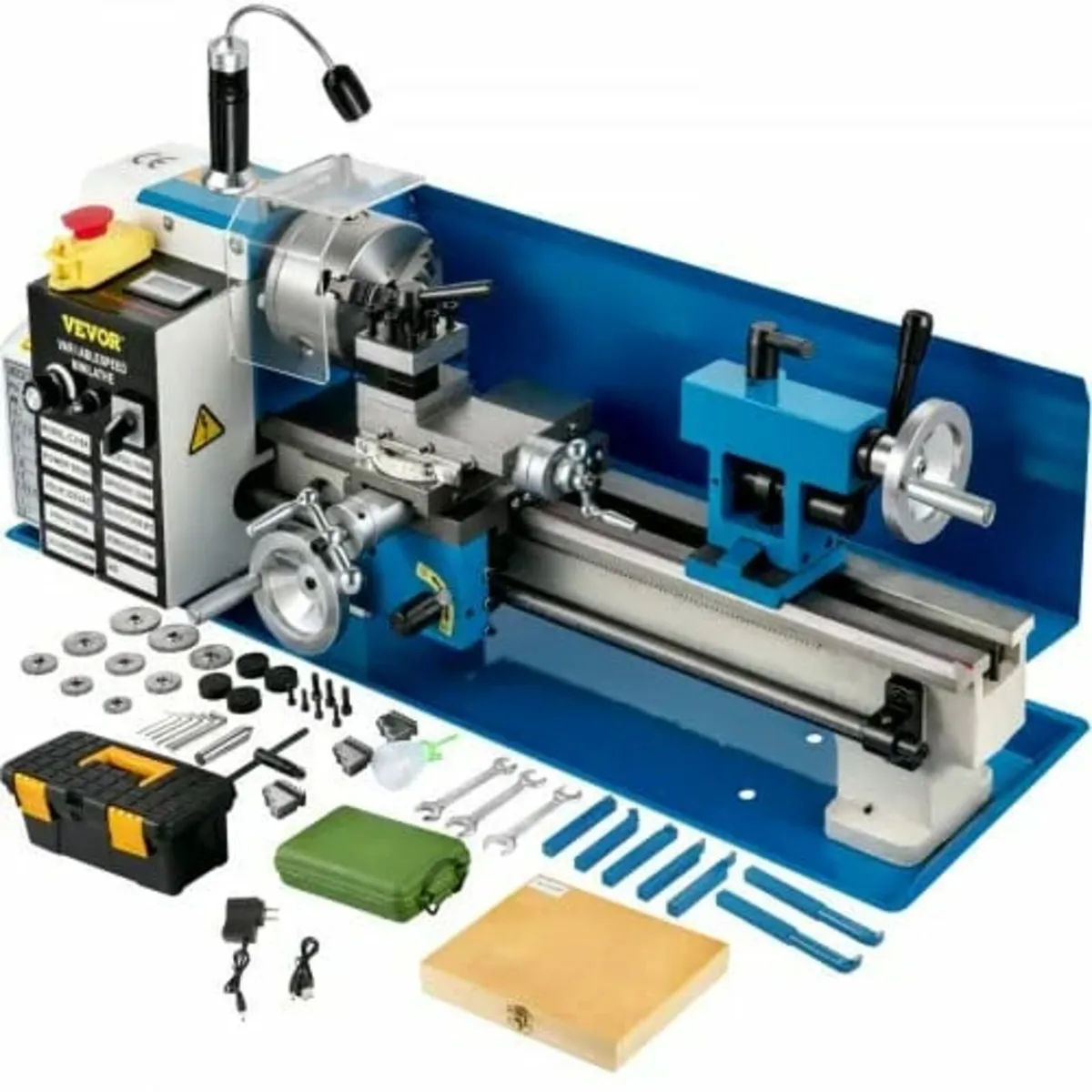 Mini Metal Lathe, 17.8 cm x 35.6 cm Benchtop Metal - Image 1