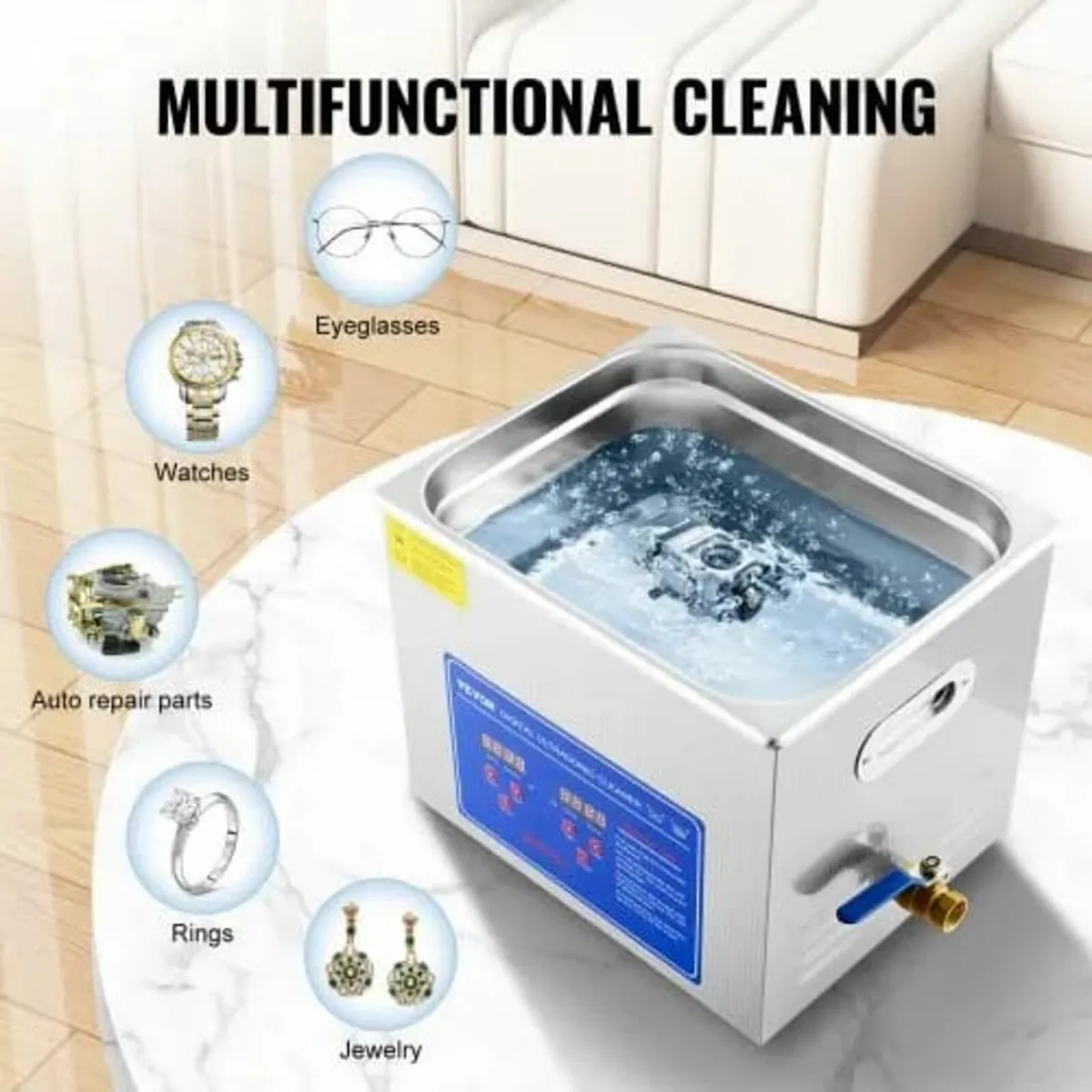 Professional Ultrasonic Cleaner, 10 L Ultrasonic J - Image 3