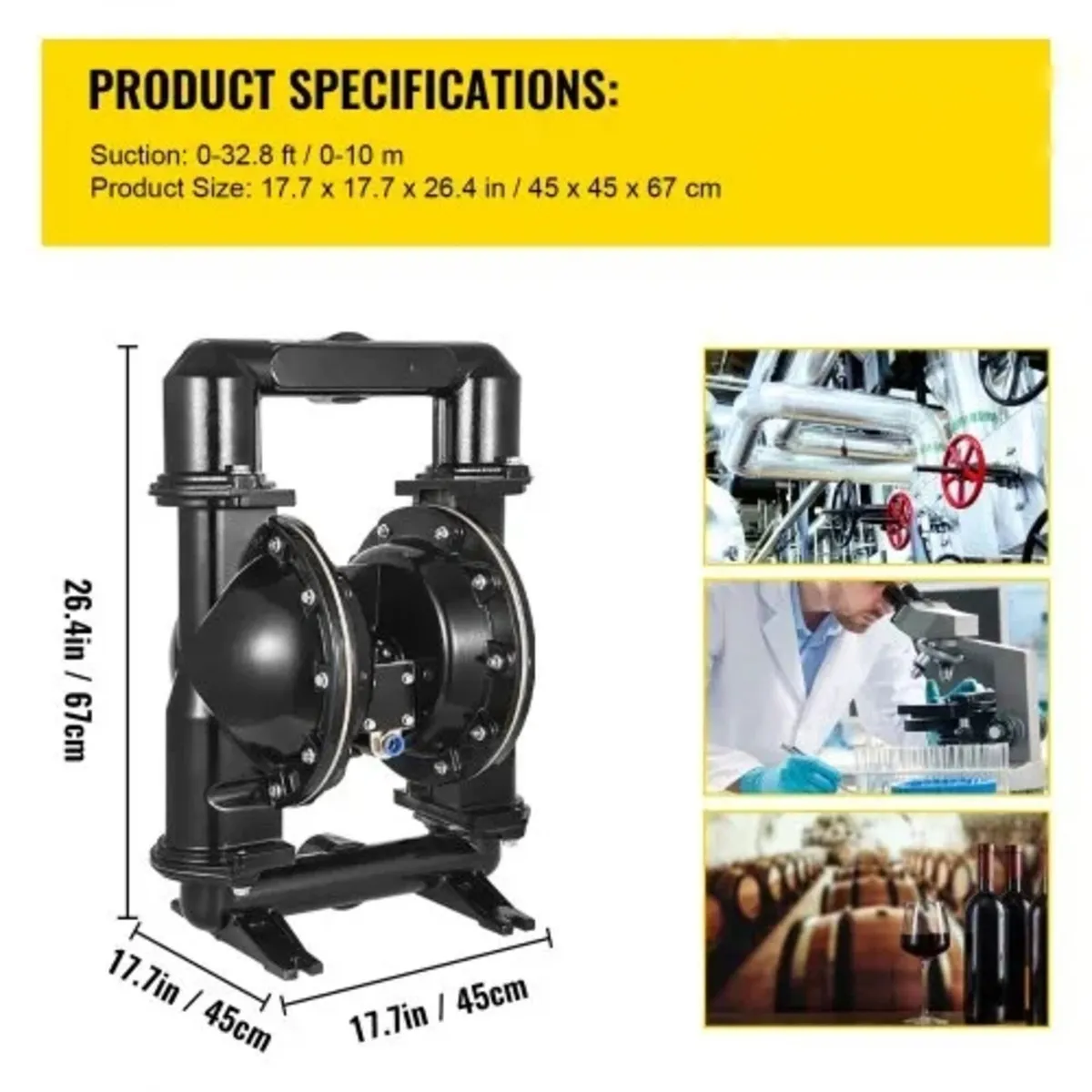 Air-Operated Double Diaphragm Pump, 2 inch Inlet & - Image 3