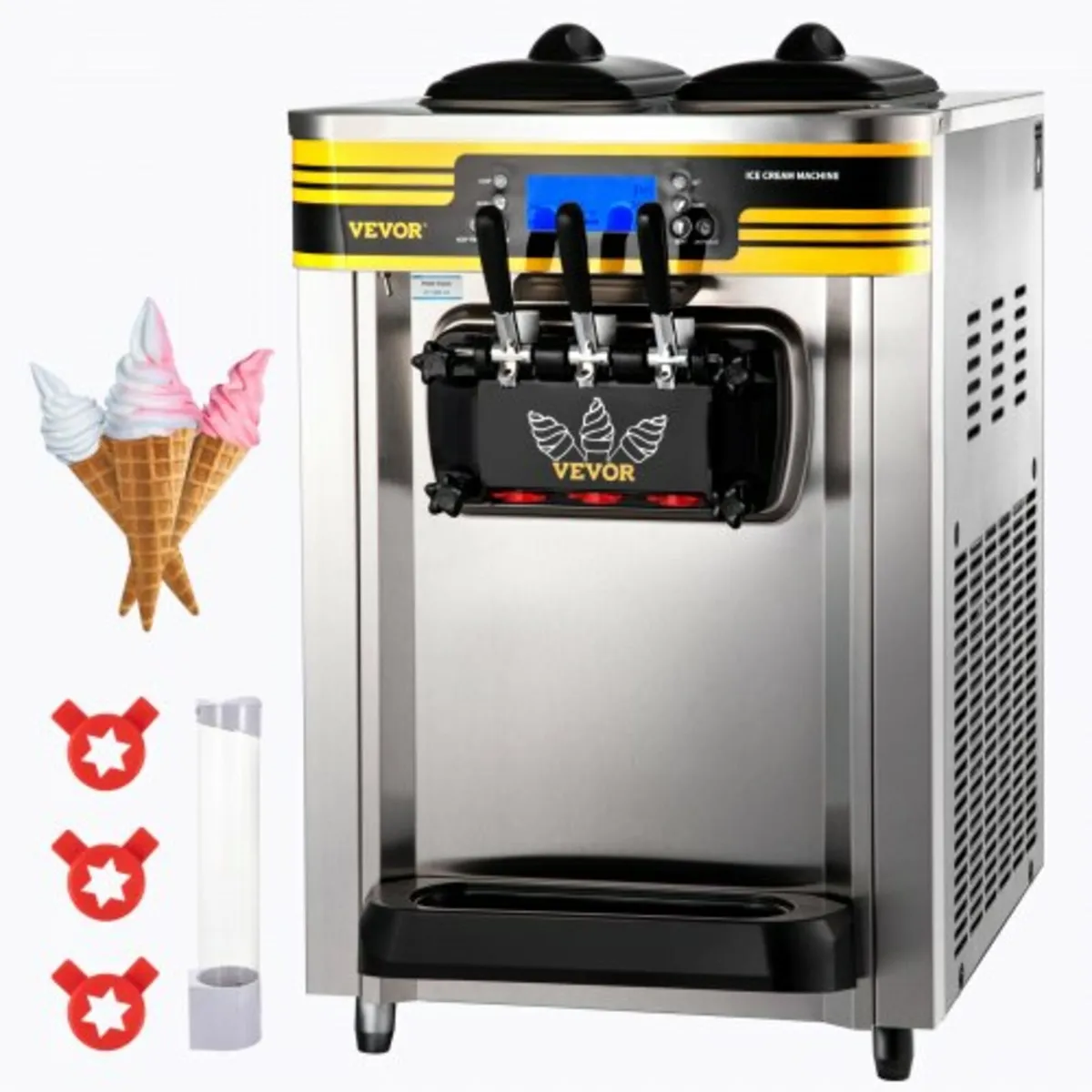 Commercial Ice Cream Maker, 22-30L/H Yield, 2350W - Image 1