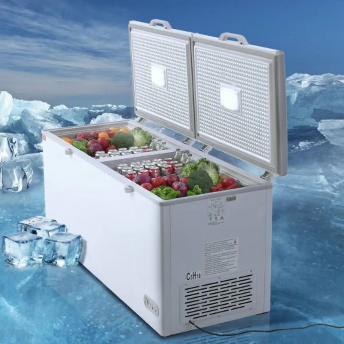 Chest Freezer, 19.8 cu.ft / 561 L Large Deep Freez - Image 2