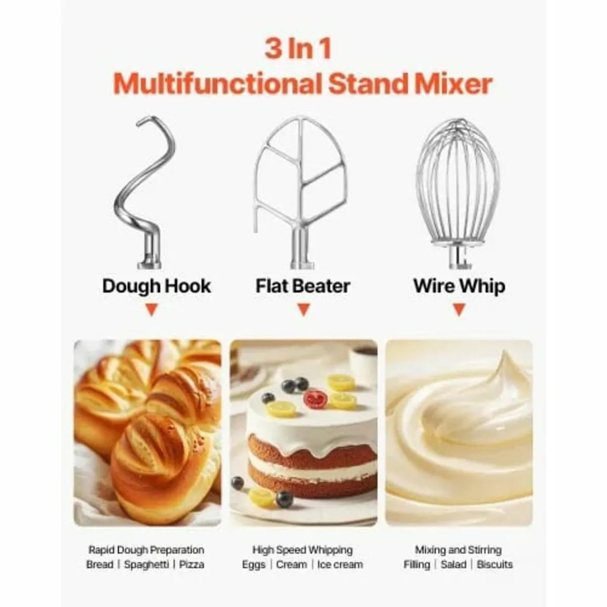 Electric Food Mixer 20L Food Stand Mixer 500W Elec - Image 4
