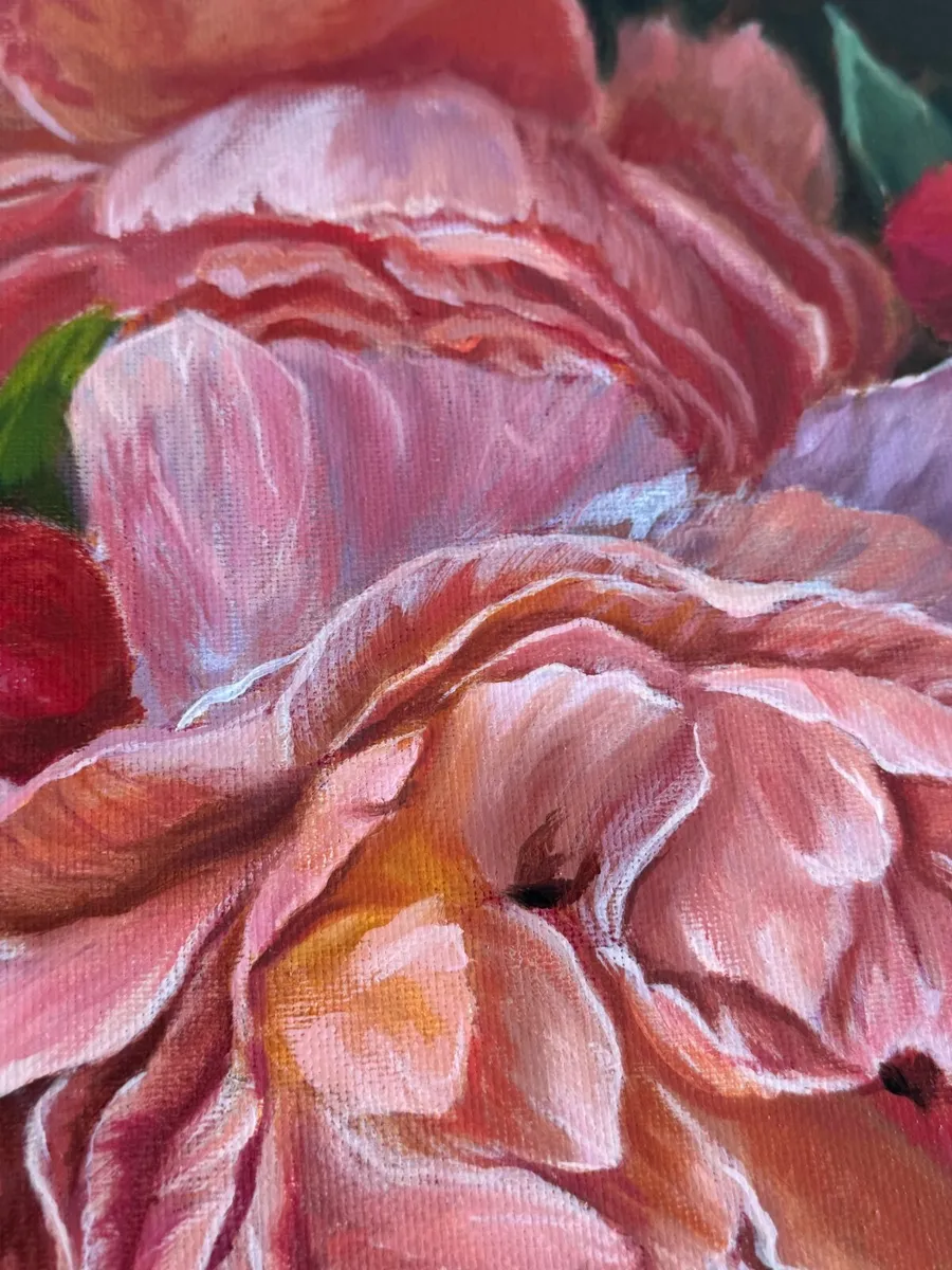 Oil painting flowers - Image 3